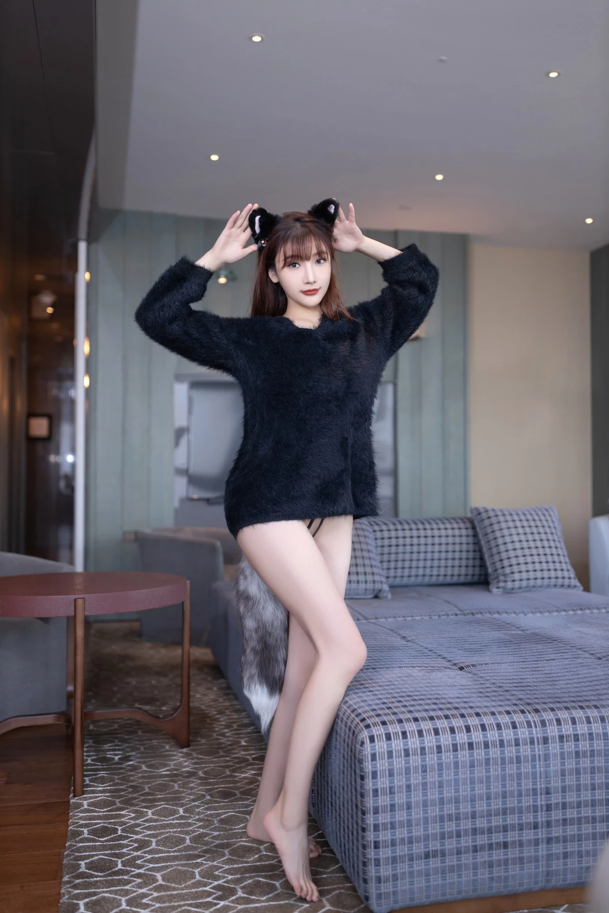 สาวสวยจีนคอสเพลย์ตัวละครจิ้งจอกเซ็กซี่